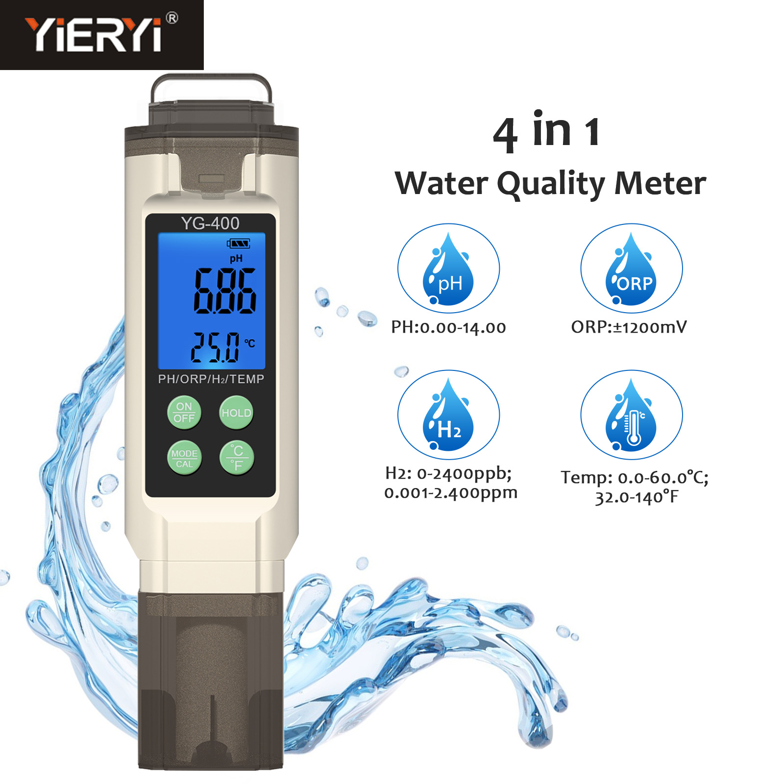 Marine Aquarium Par Meter - Yieryi 4 in 1 Digital PH