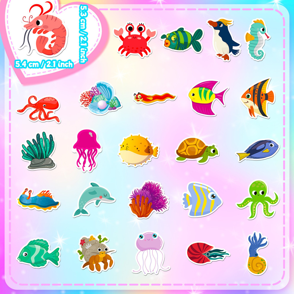 50Pcs Marine Life Stickers Dol - Marine Aquarium & Regional Centre recension och pris