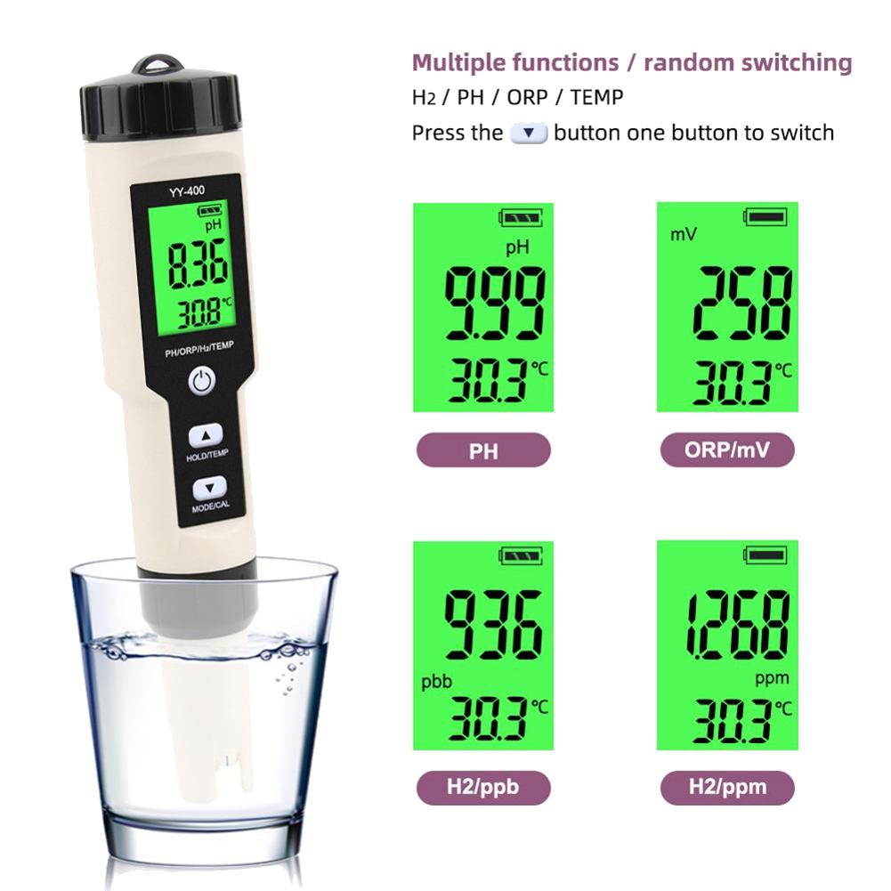 4 in 1 YY-400 PH/ORP/H2&TEM Me - Marine Aquarium Par Meter recension och pris